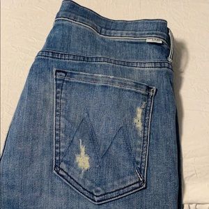 Mother “The Stunner” Ankle Fray Skinny Jeans 31